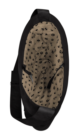 Cuddle Dog Carrier with Summer Liner in Black with Fawn Summer Liner